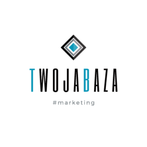 Twoja baza #marketing logotyp kolor biały